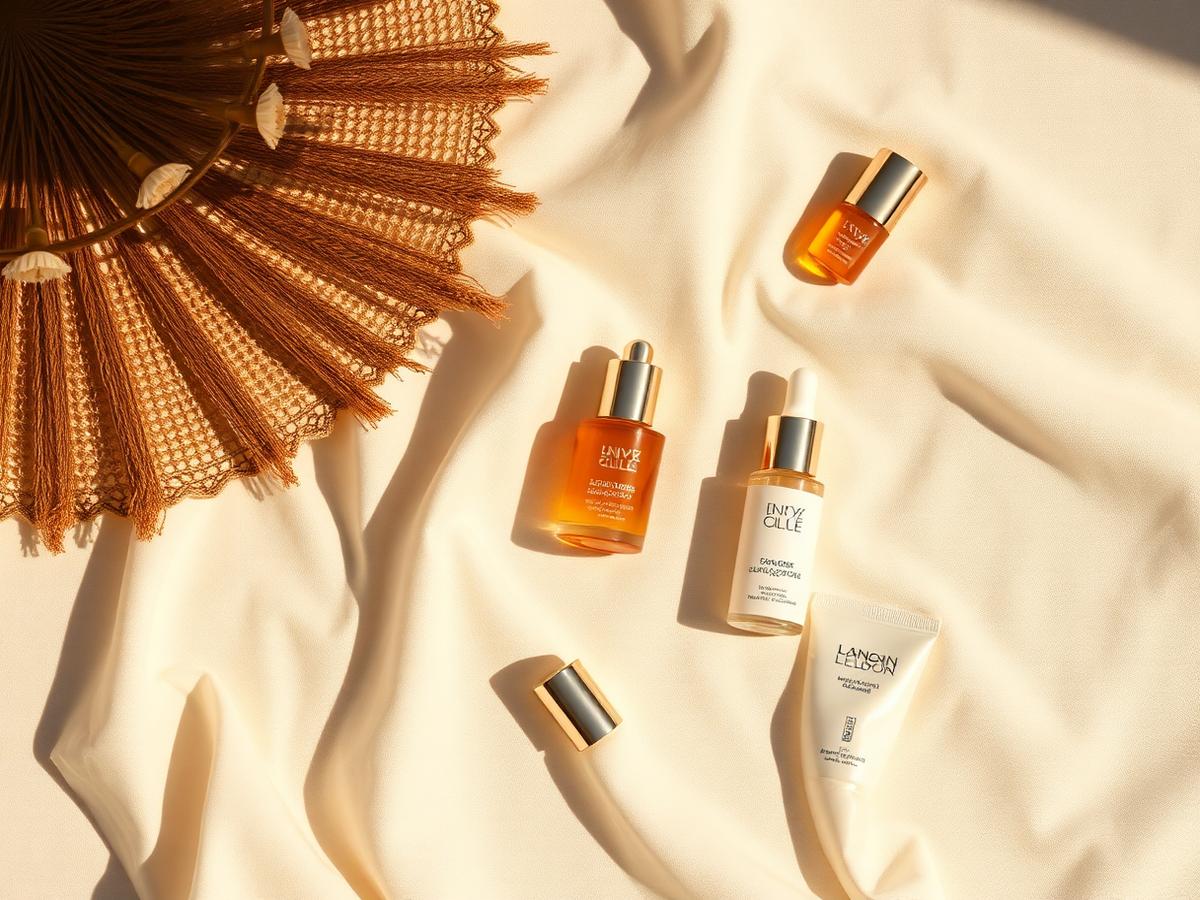 Sun-warmed ivory linen with golden oils and lip balms